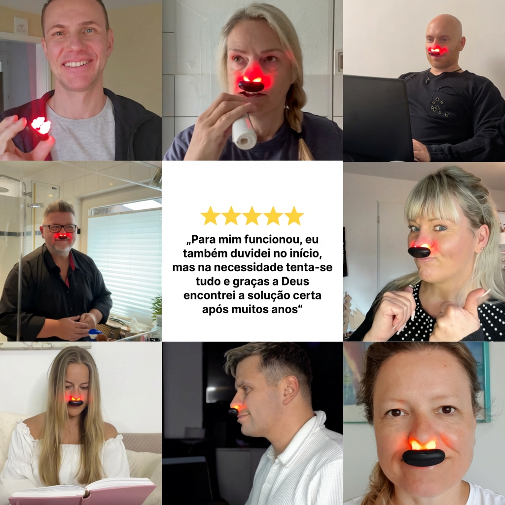 Clientes satisfeitos com o LumiNasal Sinus Pro — mural de avaliações