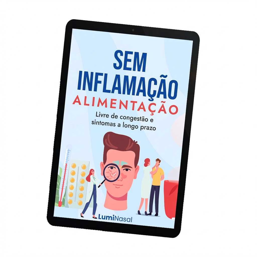 E-book bônus — Guia Completo para Sinusite incluído no kit LumiNasal